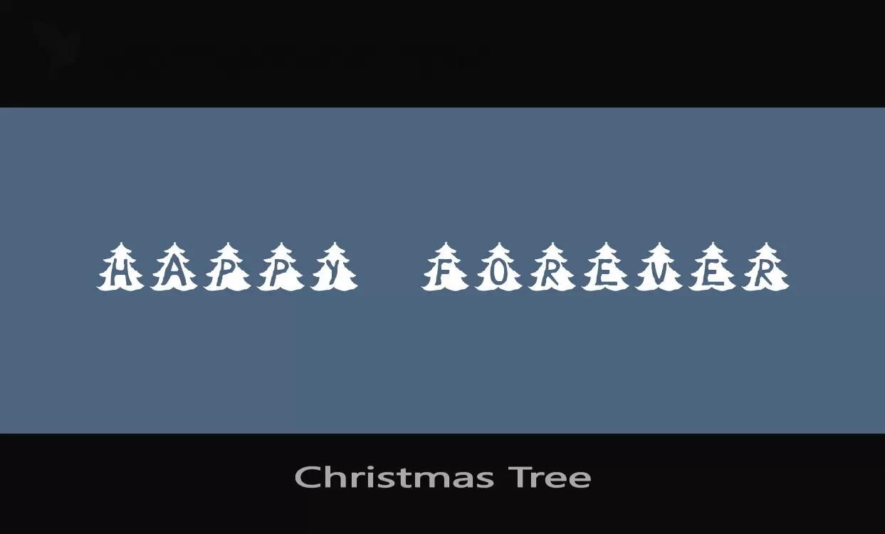 Font Sample of Christmas-Tree