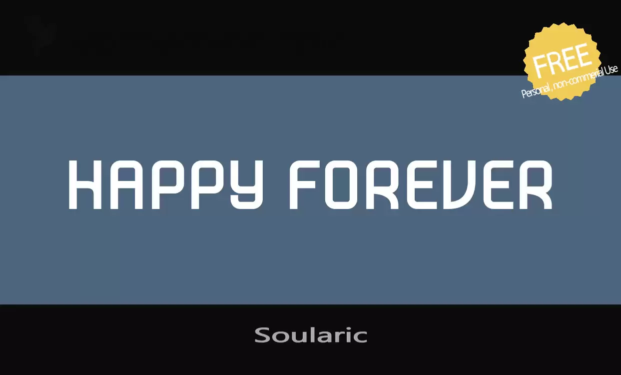 「Soularic」字体效果图