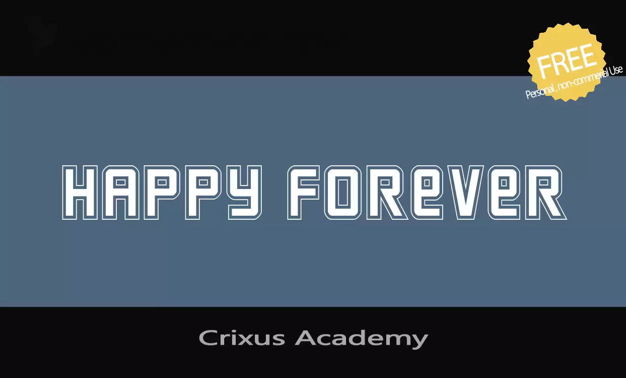 「Crixus-Academy」字体效果图