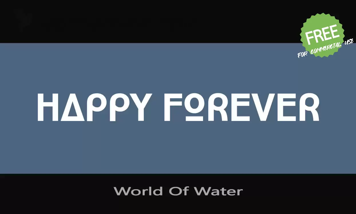 「World-Of-Water」字体效果图