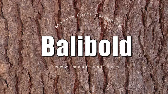 Typographic Design of Balibold