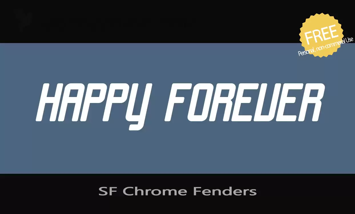 「SF-Chrome-Fenders」字体效果图