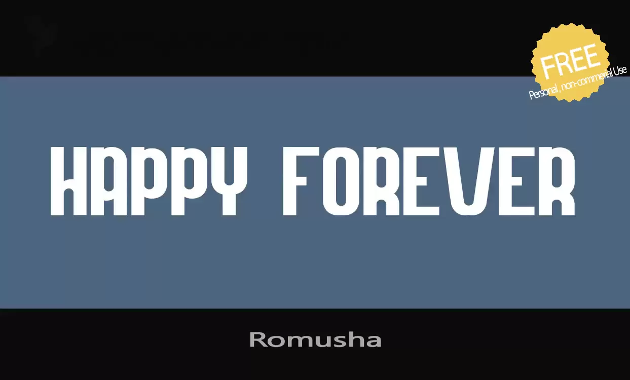 「Romusha」字体效果图