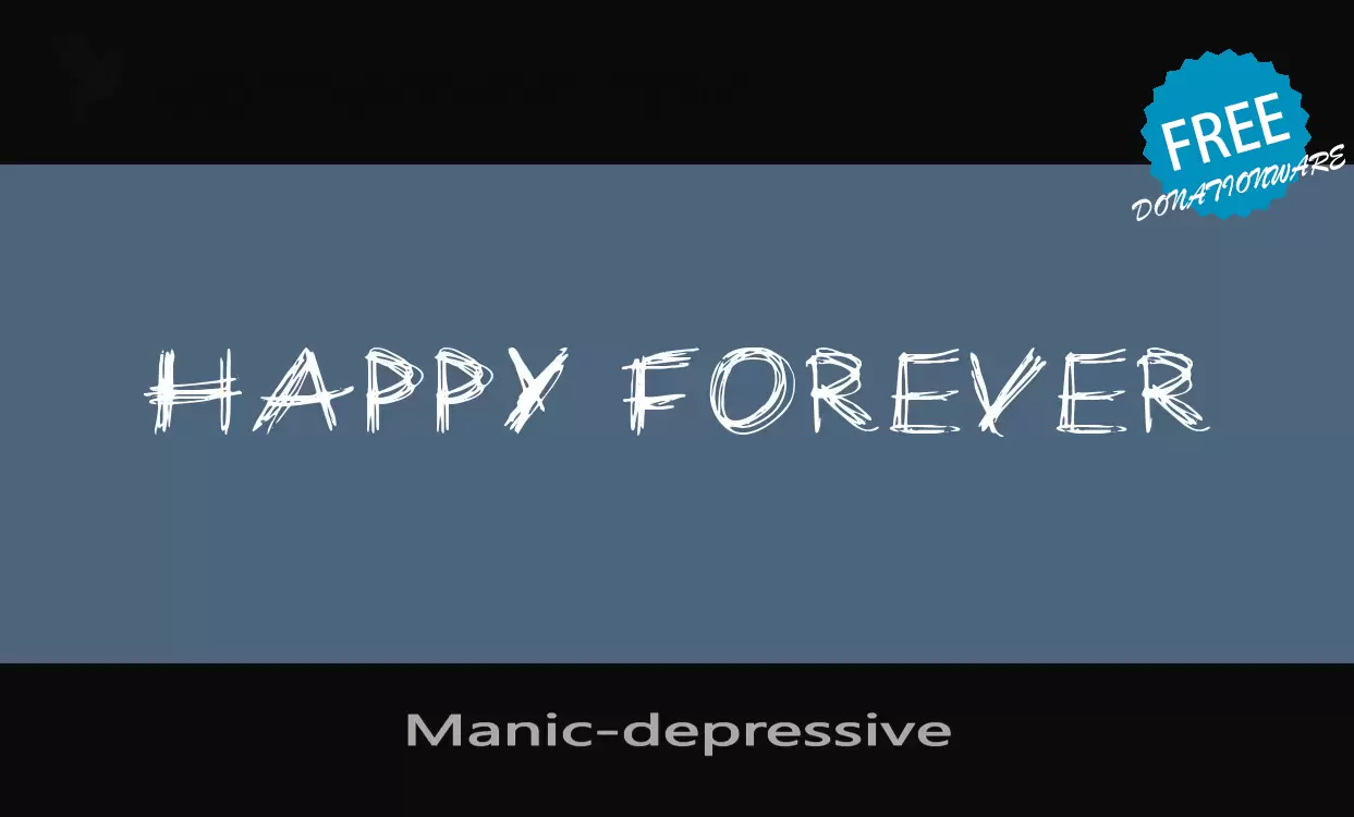 「Manic-depressive」字体效果图