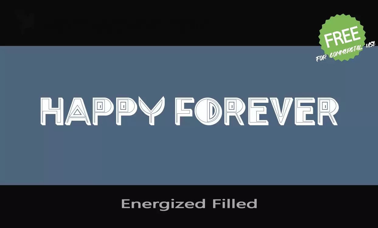 「Energized-Filled」字体效果图