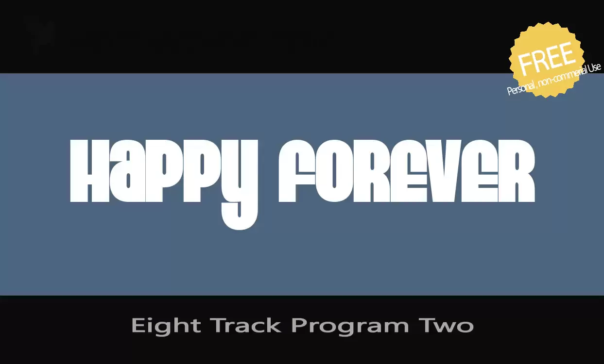 「Eight-Track-Program-Two」字体效果图