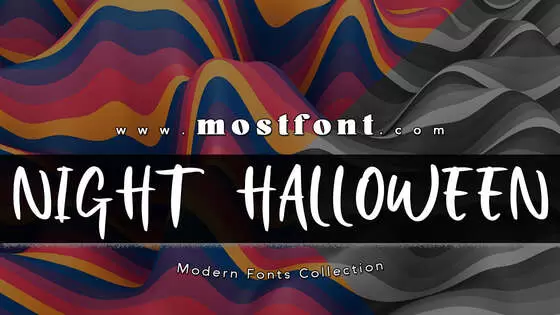 Typographic Design of Night-Halloween
