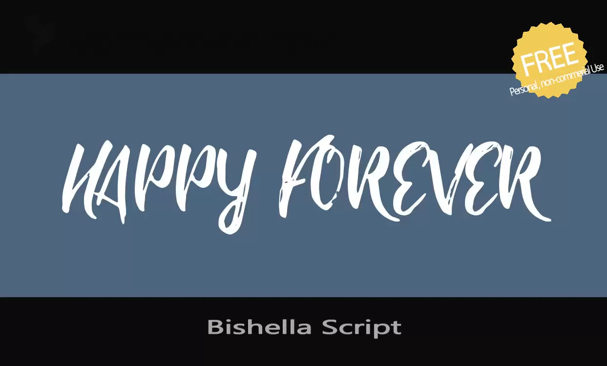 「Bishella-Script」字体效果图