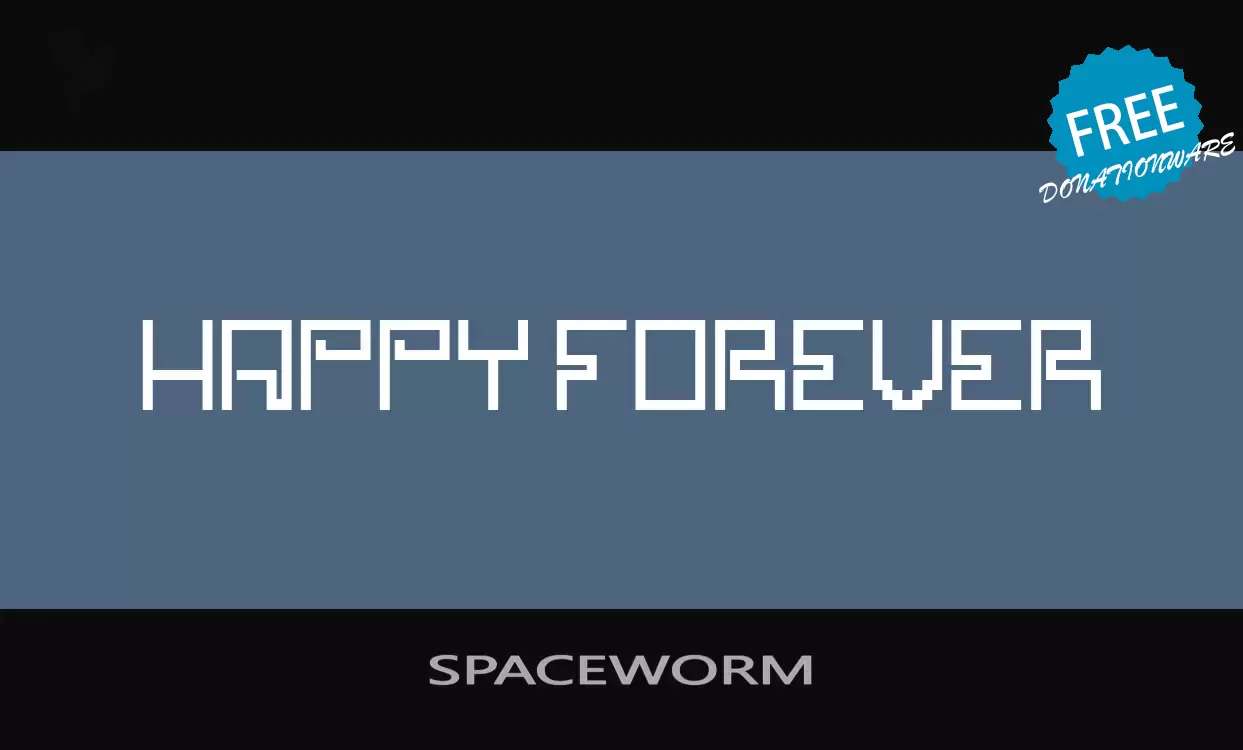 「SPACEWORM」字体效果图
