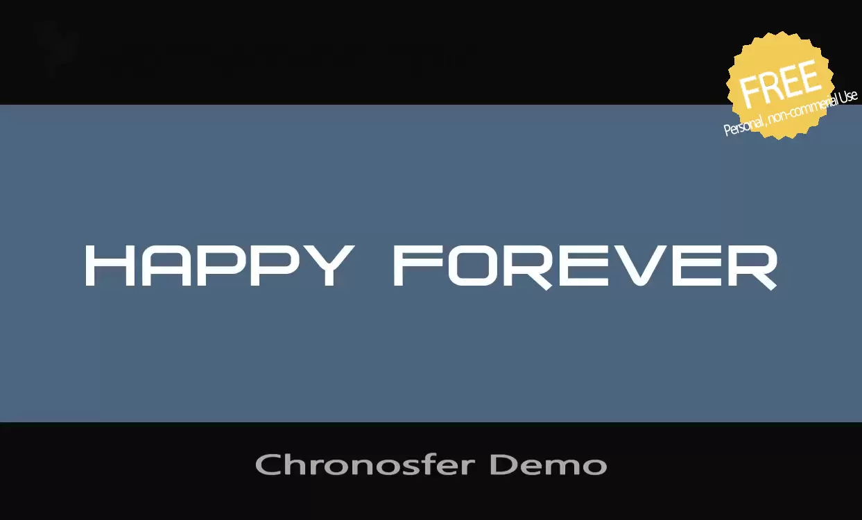 「Chronosfer-Demo」字体效果图