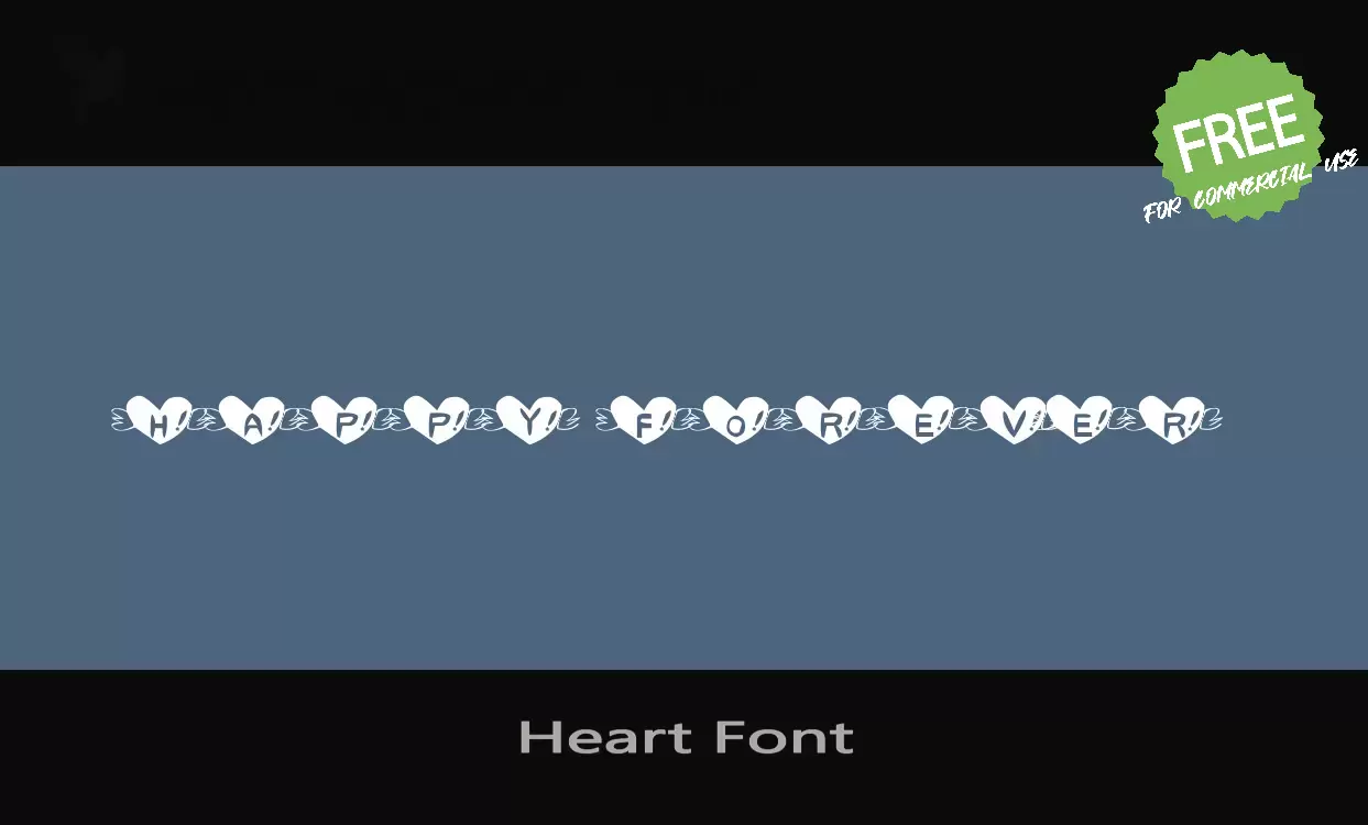 Sample of Heart-Font