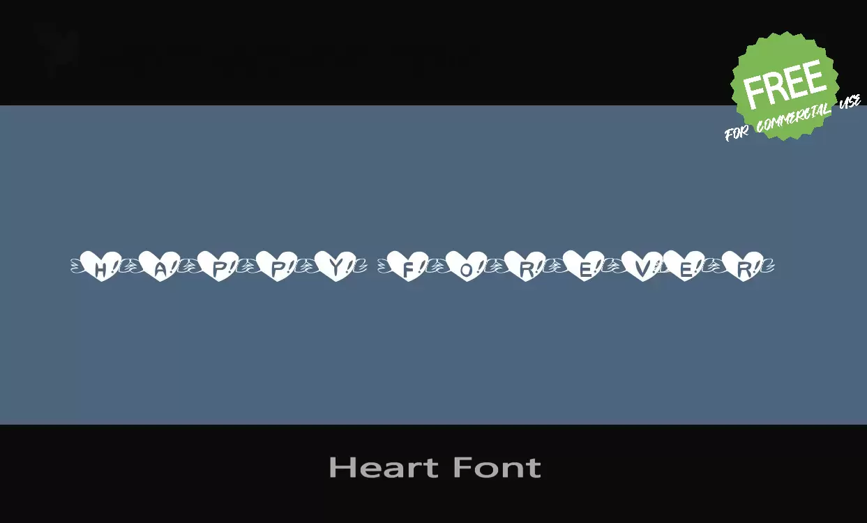 「Heart-Font」字体效果图