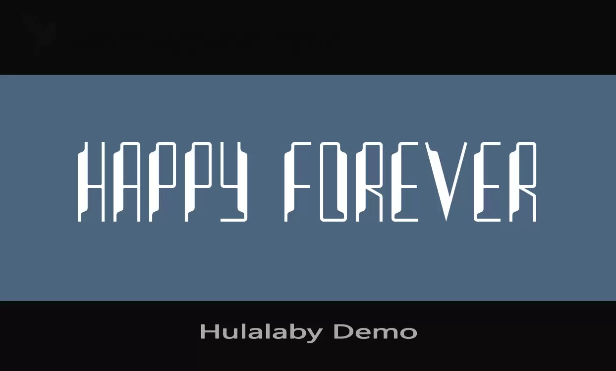 「Hulalaby-Demo」字体效果图