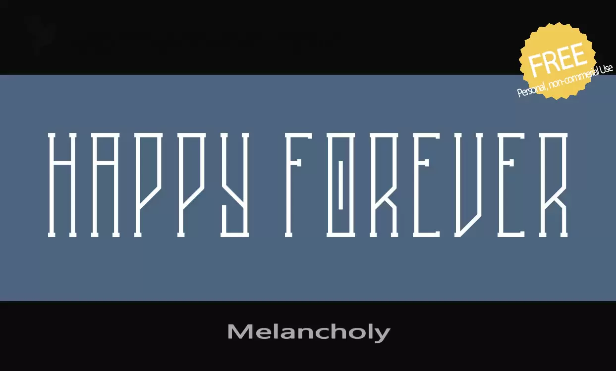 「Melancholy」字体效果图