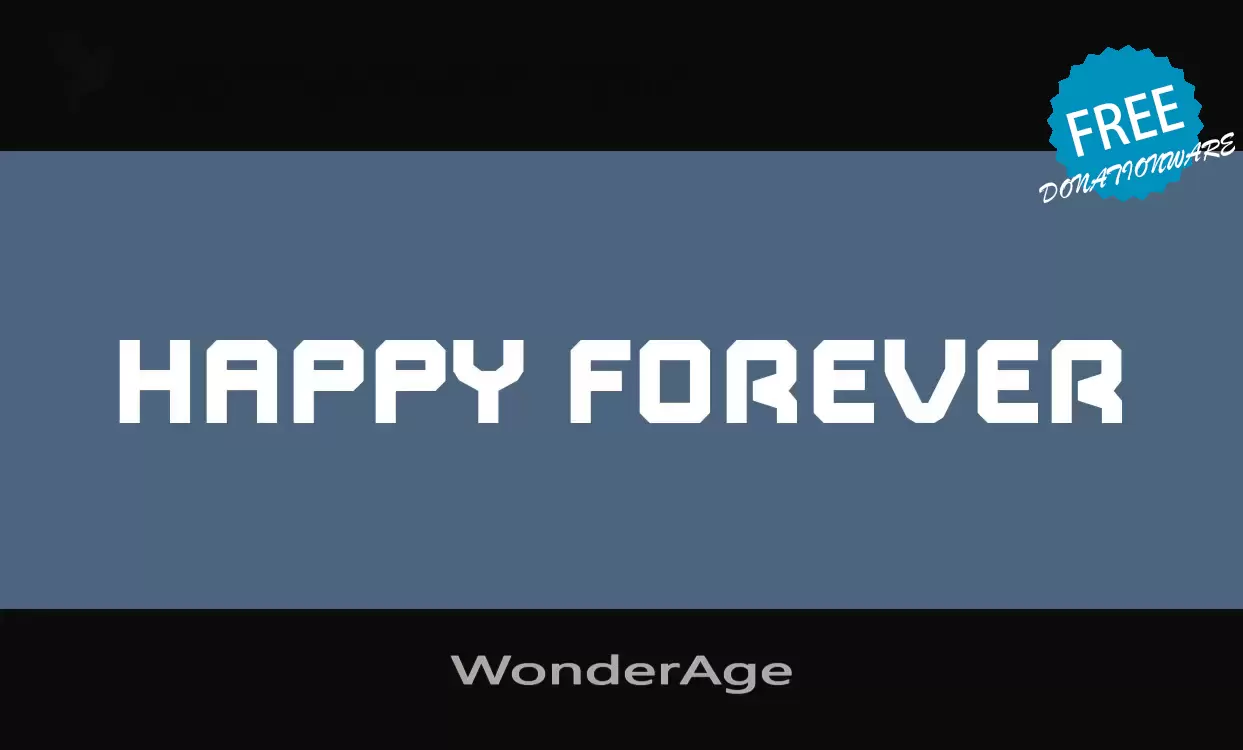 「WonderAge」字体效果图