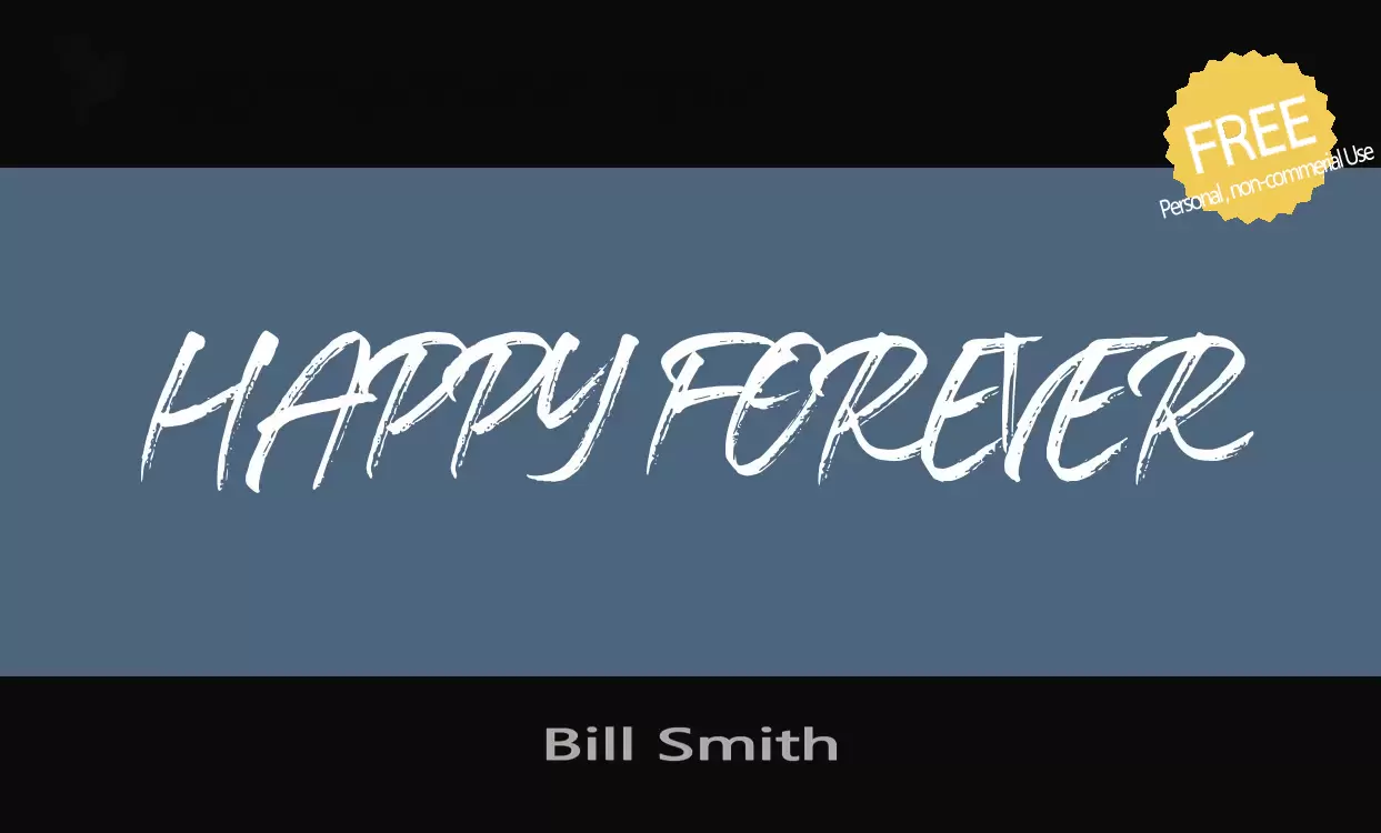 「Bill-Smith」字体效果图