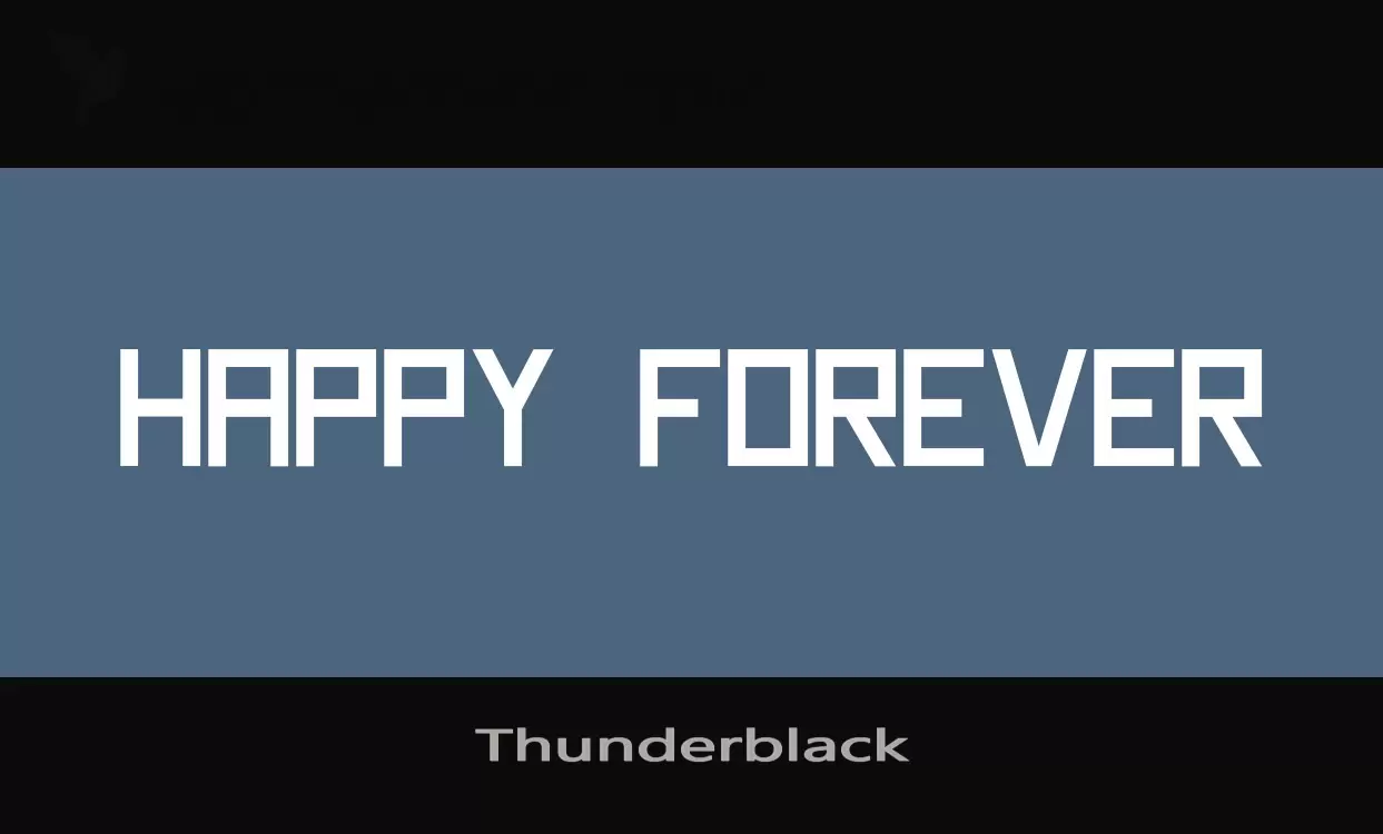 Font Sample of Thunderblack