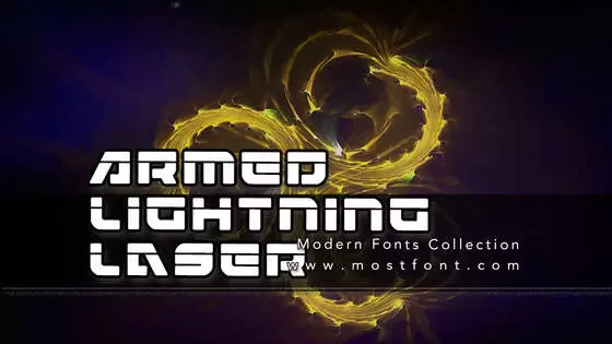 「Armed-Lightning-Laser」字体排版样式
