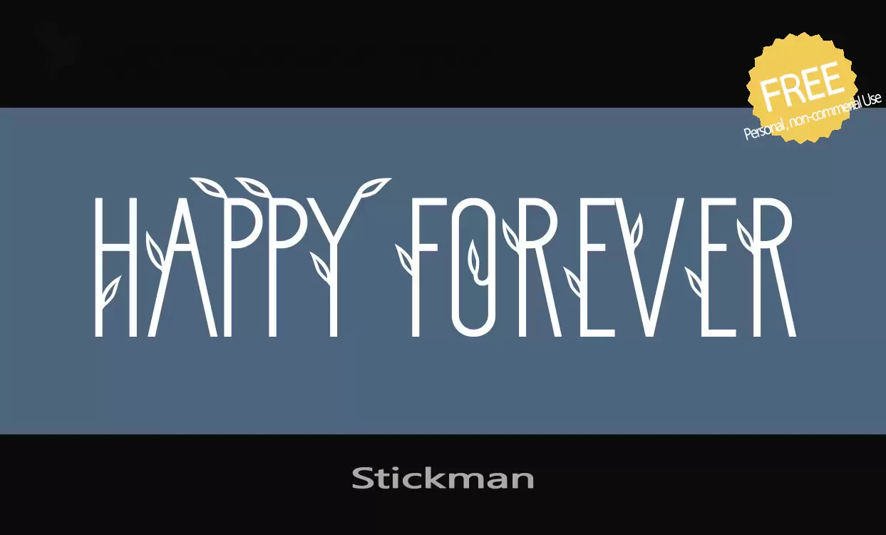 「Stickman」字体效果图