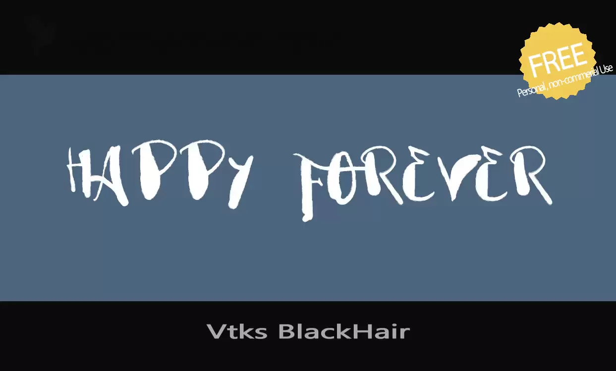 Font Sample of Vtks-BlackHair