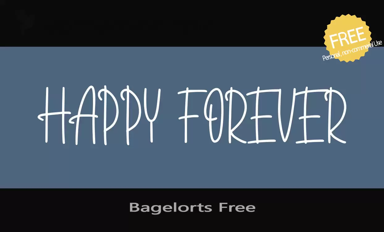 「Bagelorts-Free」字体效果图