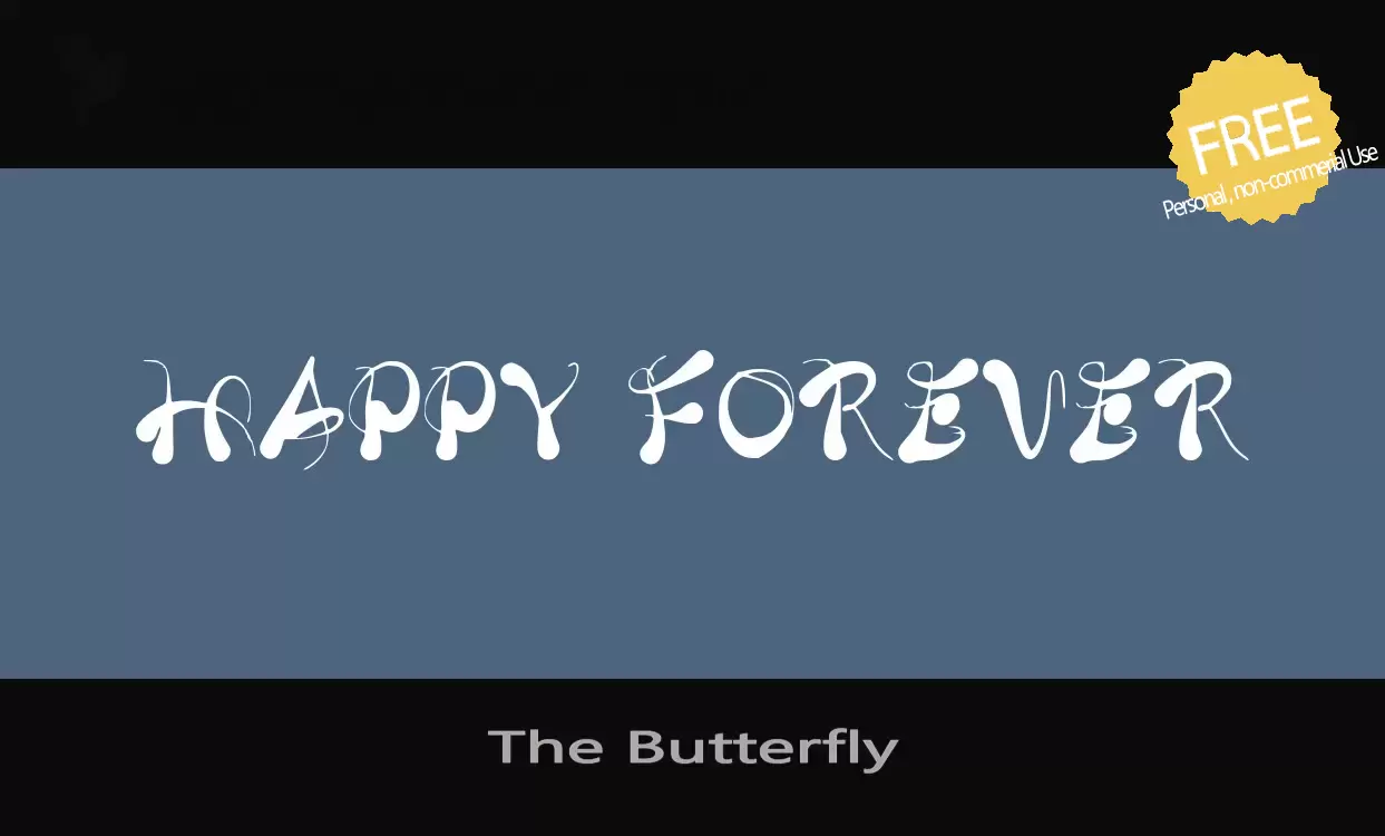 Font Sample of The-Butterfly