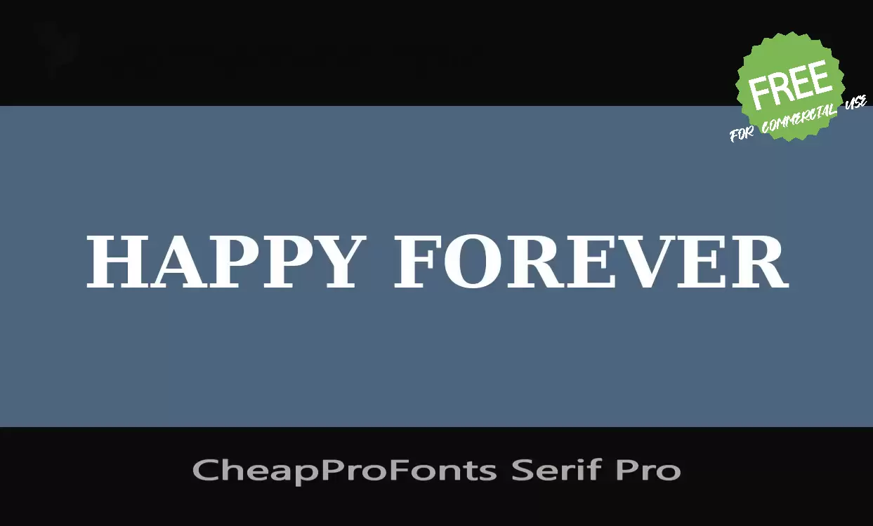 Sample of CheapProFonts-Serif-Pro