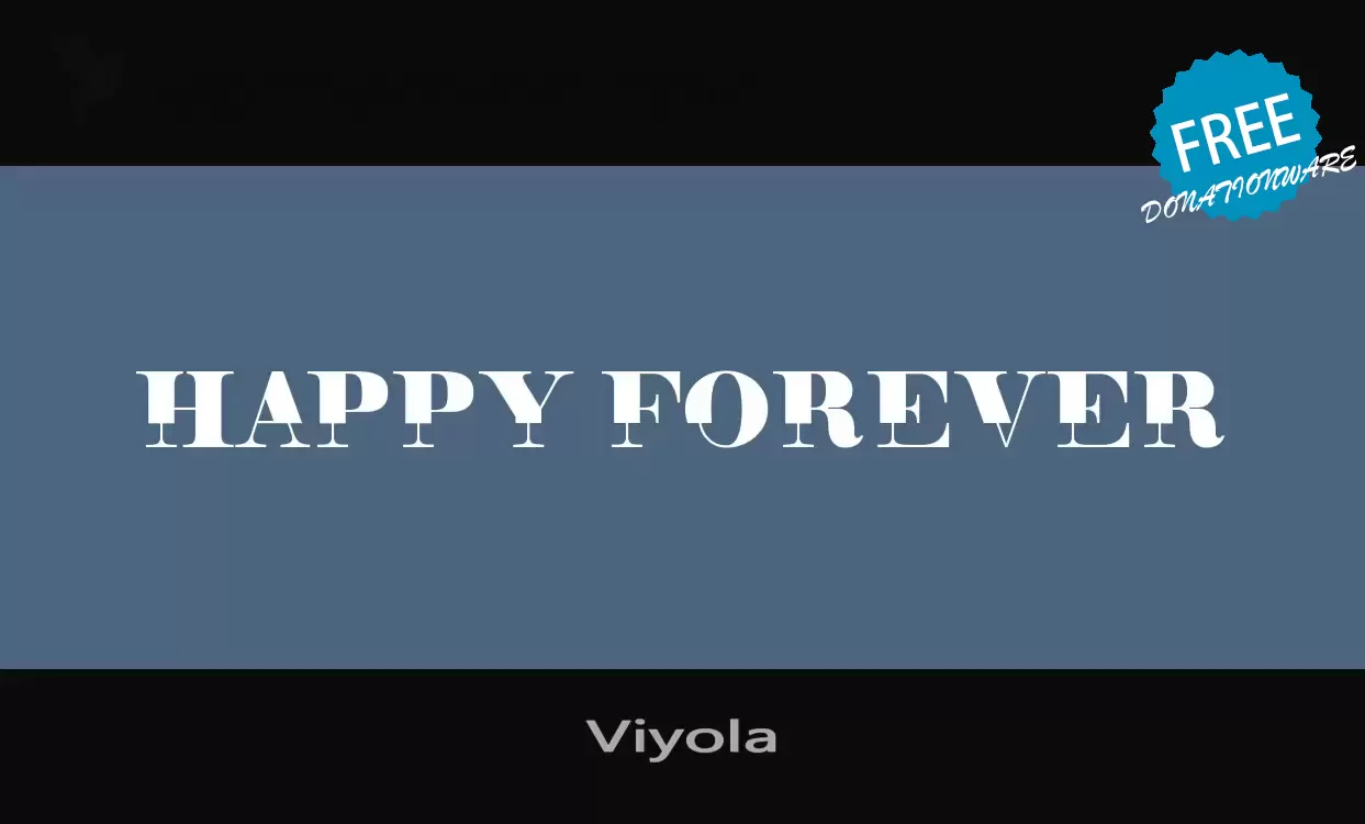 「Viyola」字体效果图