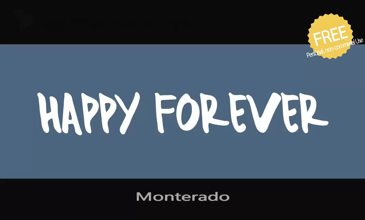 「Monterado」字体效果图