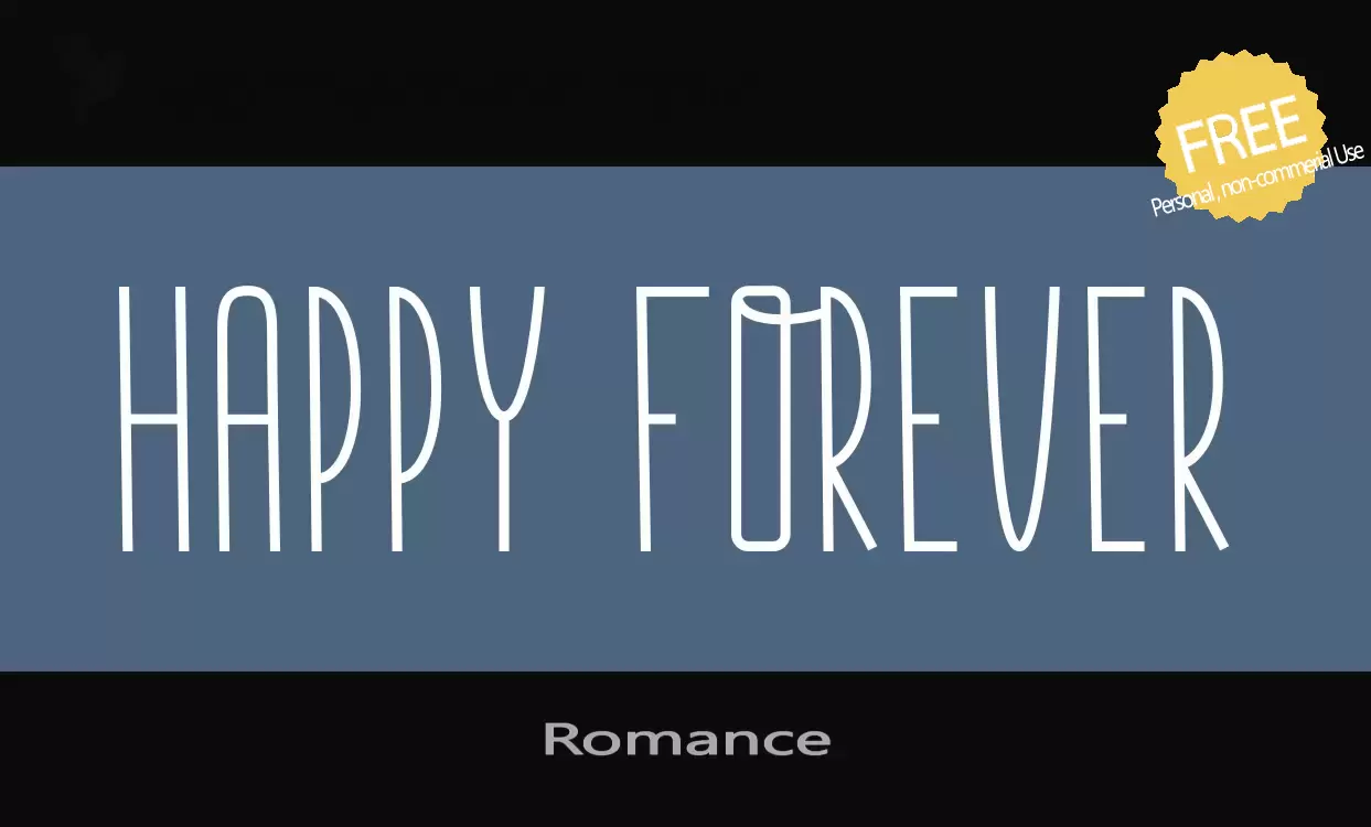 「Romance」字体效果图
