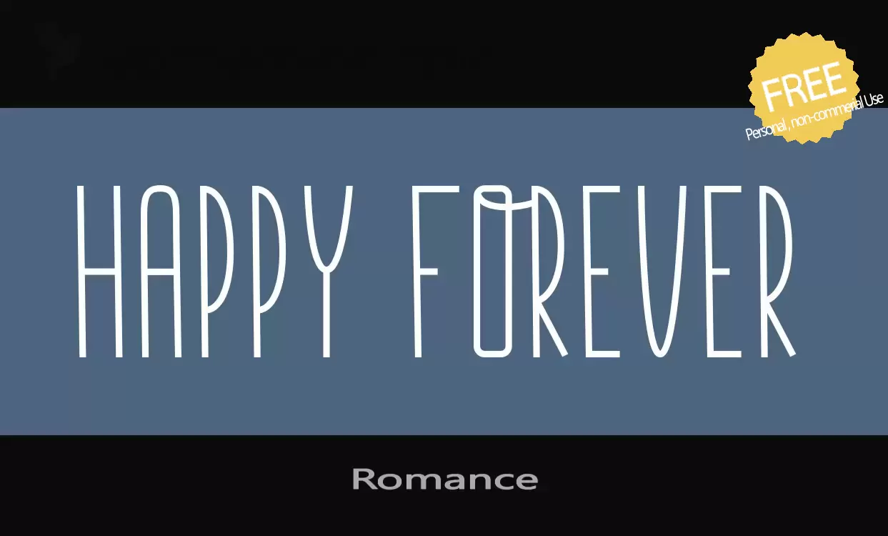 Font Sample of Romance