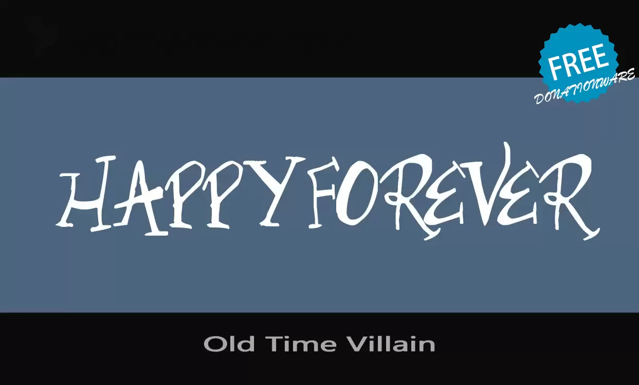 Font Sample of Old-Time-Villain