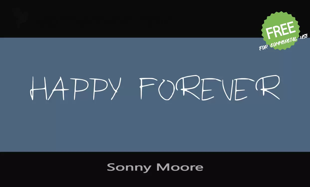 「Sonny-Moore」字体效果图