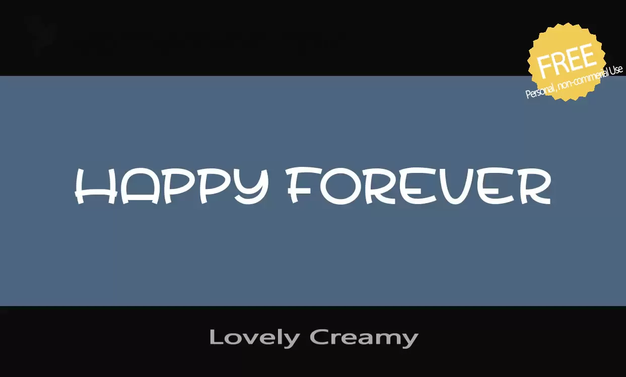 「Lovely-Creamy」字体效果图