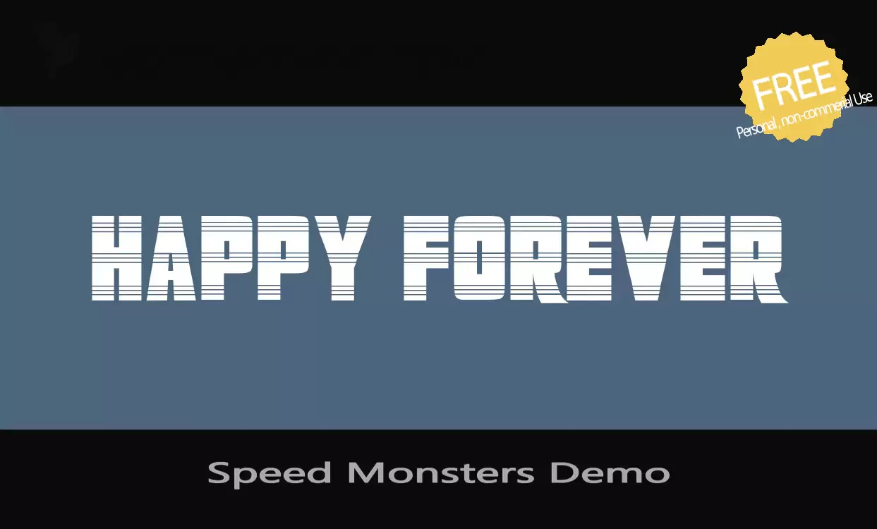 「Speed-Monsters-Demo」字体效果图