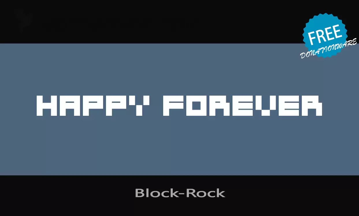 「Block-Rock」字体效果图