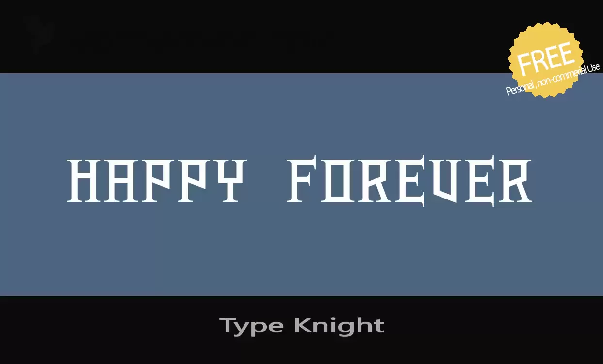 「Type-Knight」字体效果图