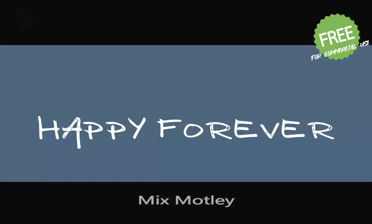 「Mix-Motley」字体效果图