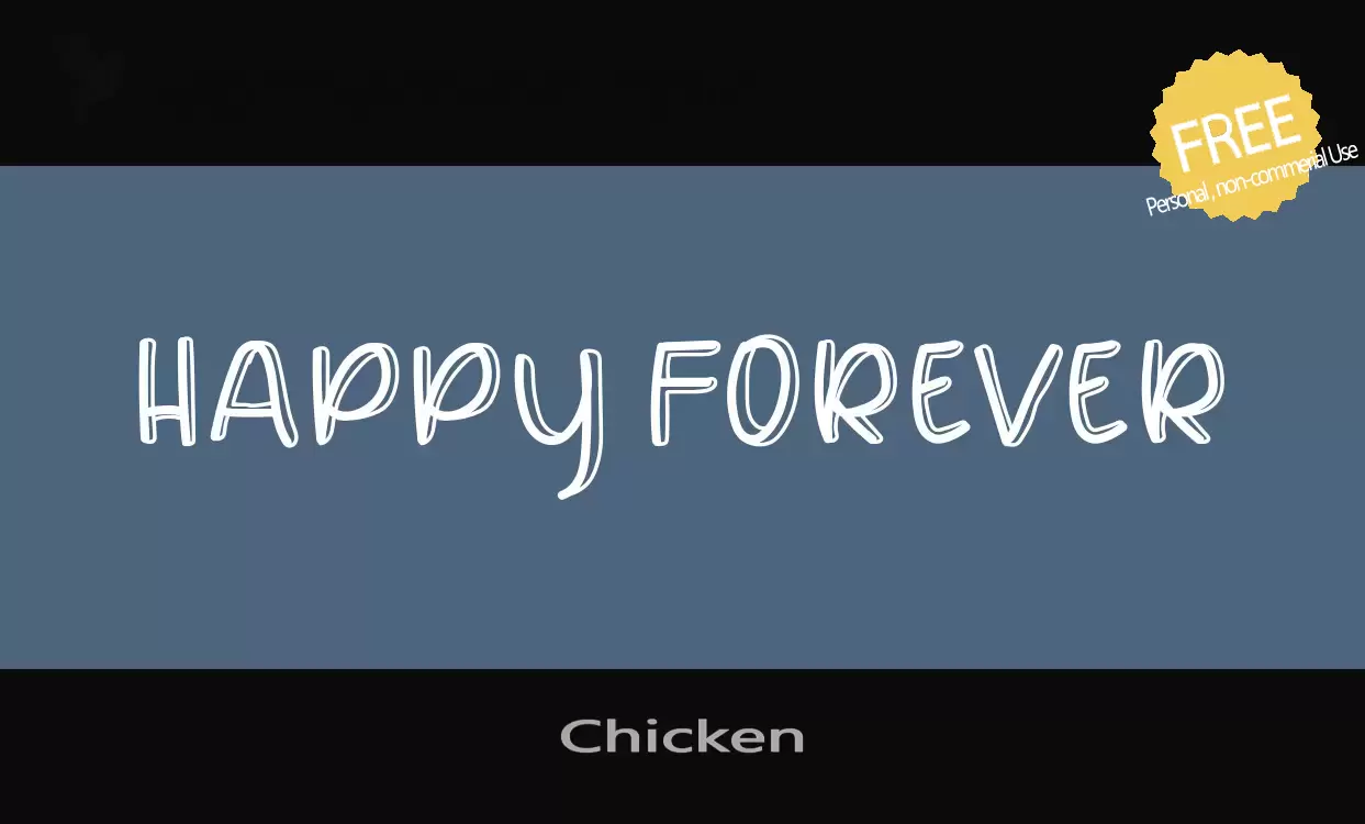 「Chicken」字体效果图