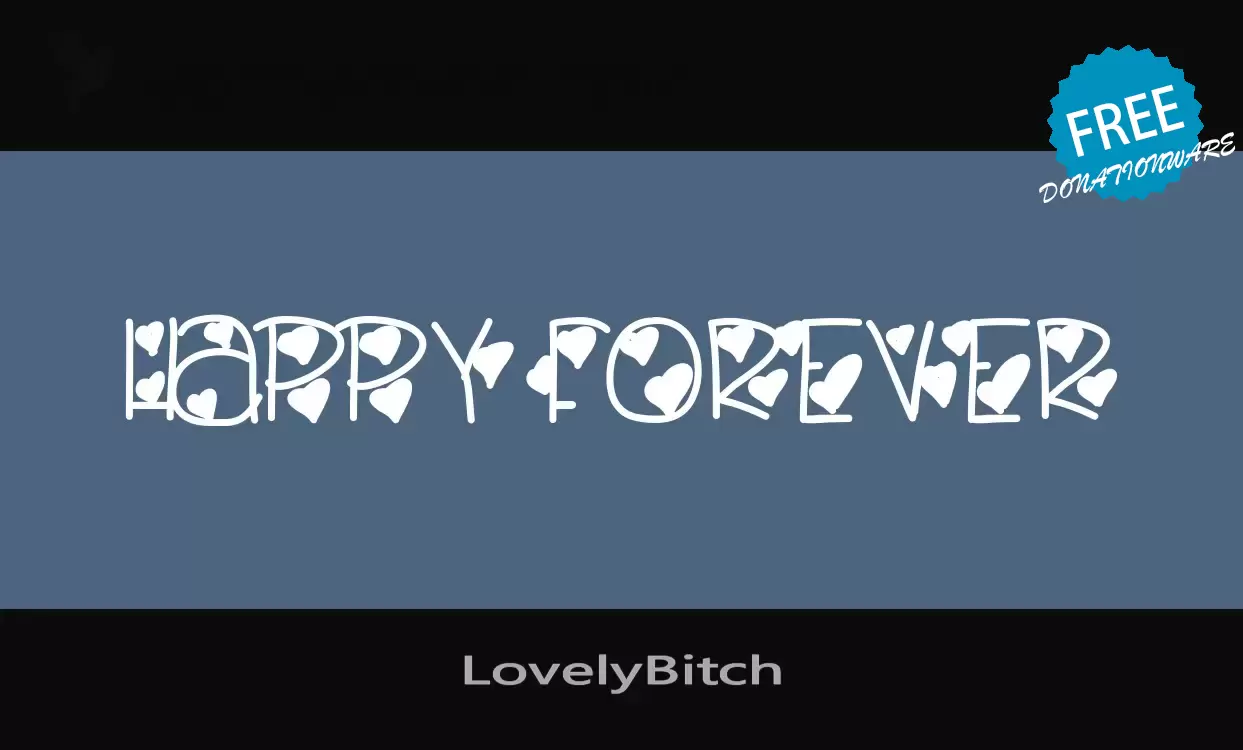 「LovelyBitch」字体效果图