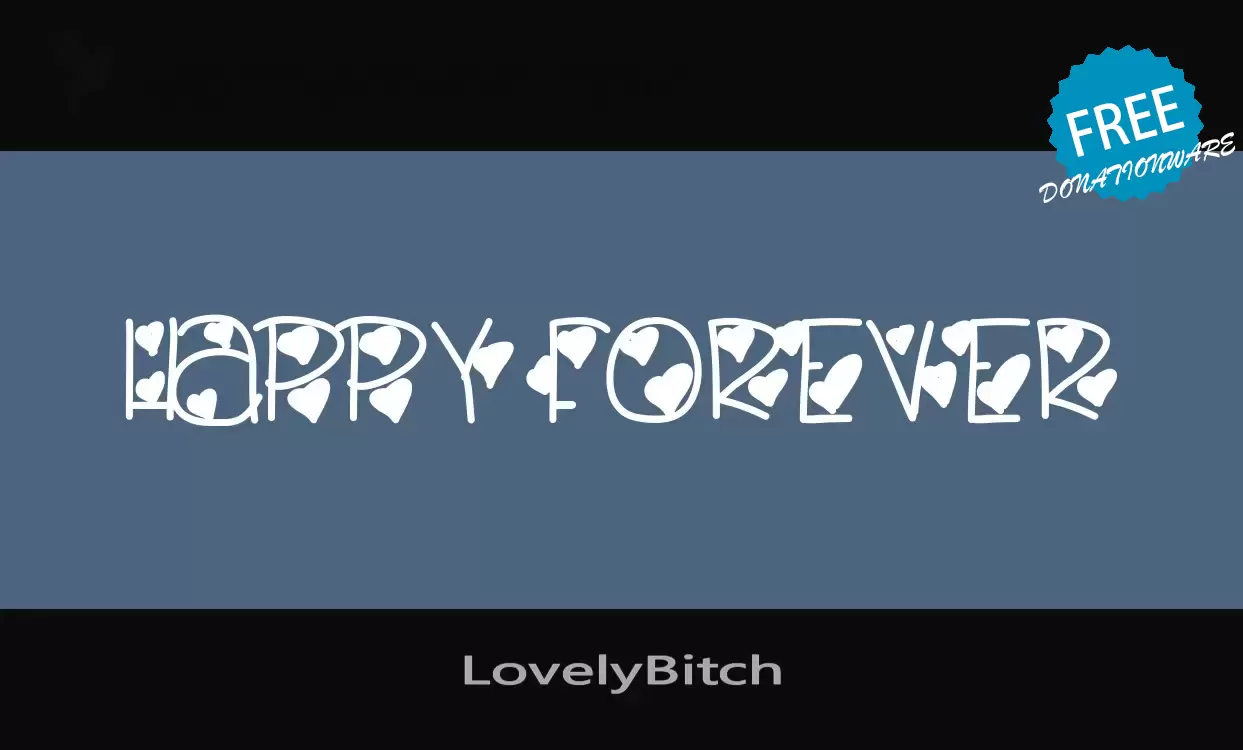 Font Sample of LovelyBitch