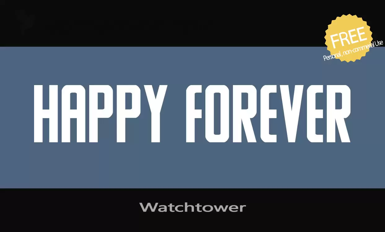 Font Sample of Watchtower