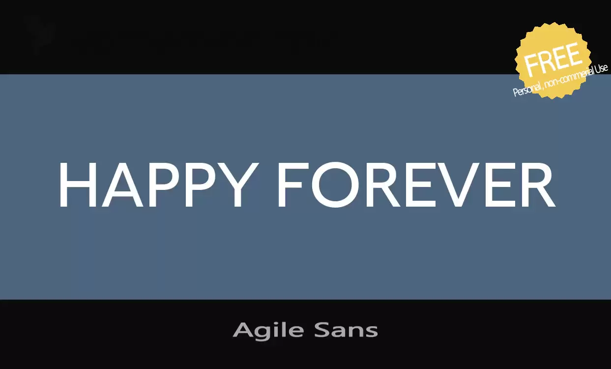 「Agile-Sans」字体效果图