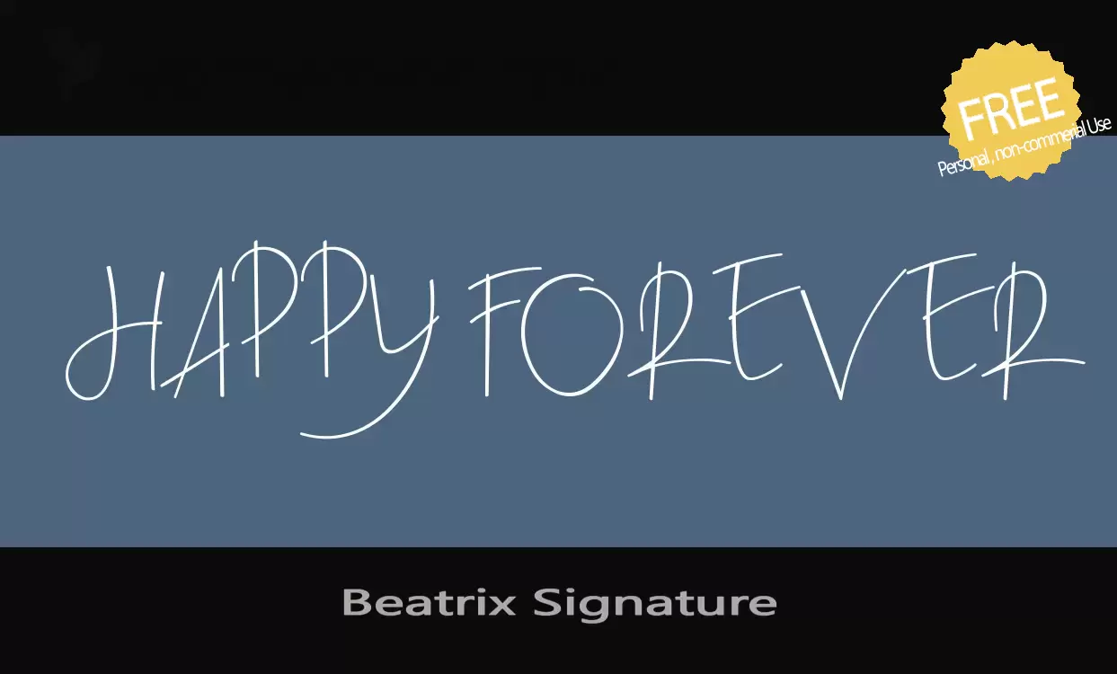 Font Sample of Beatrix-Signature