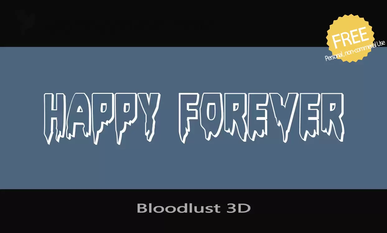 「Bloodlust-3D」字体效果图