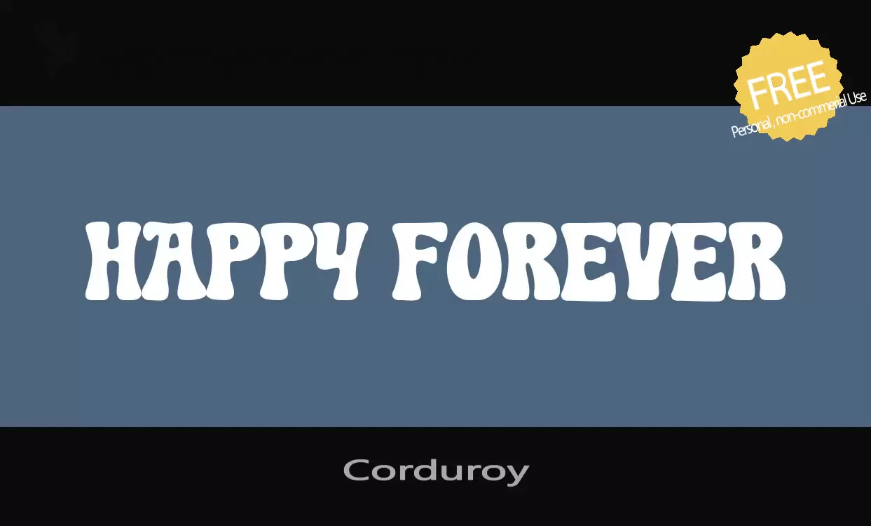 「Corduroy」字体效果图