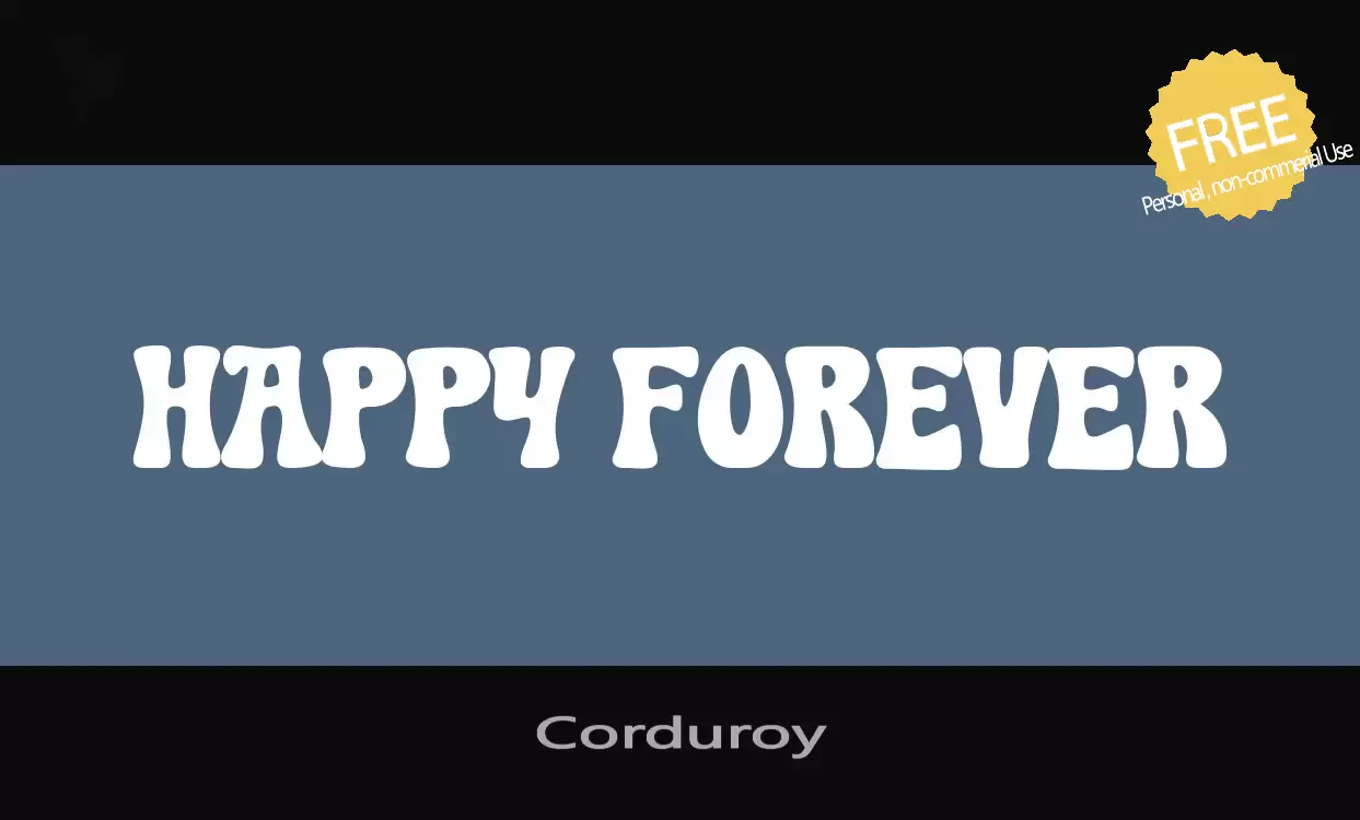 Font Sample of Corduroy