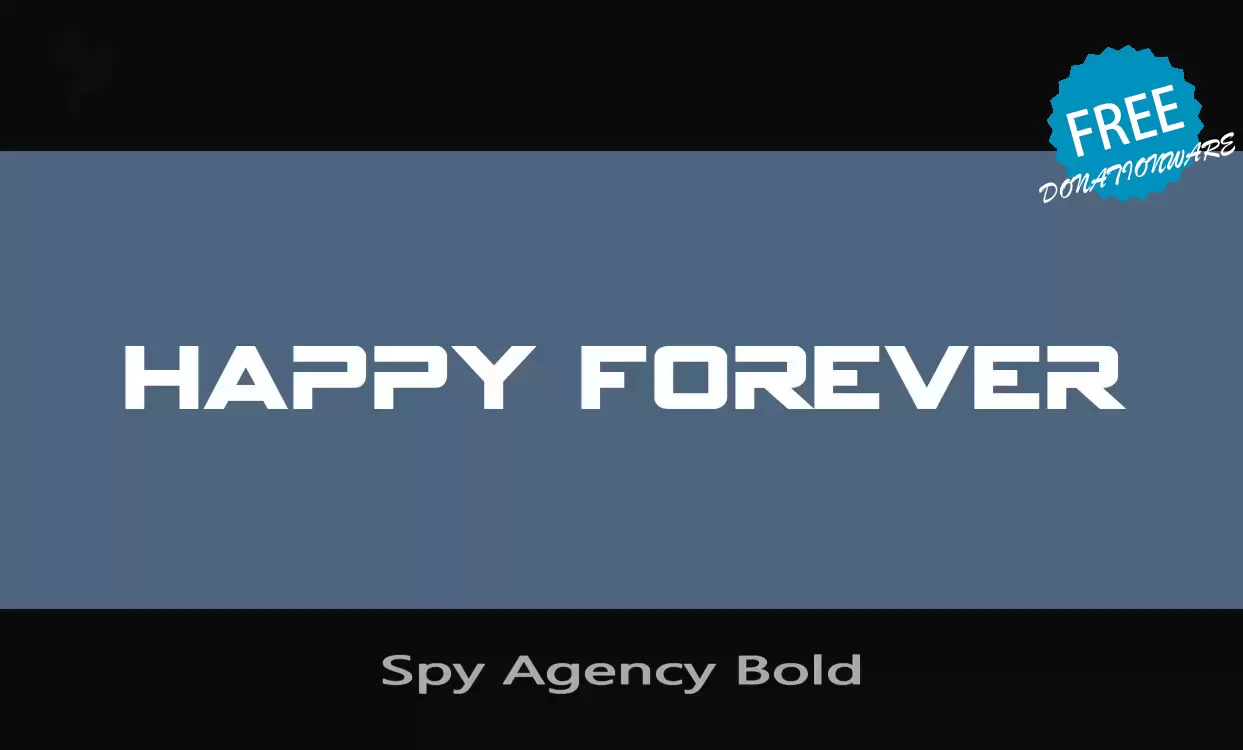 「Spy-Agency-Bold」字体效果图