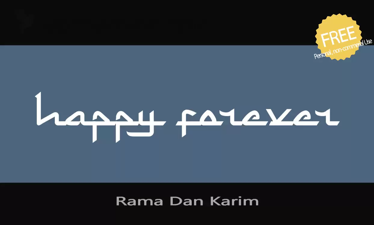 Font Sample of Rama-Dan-Karim