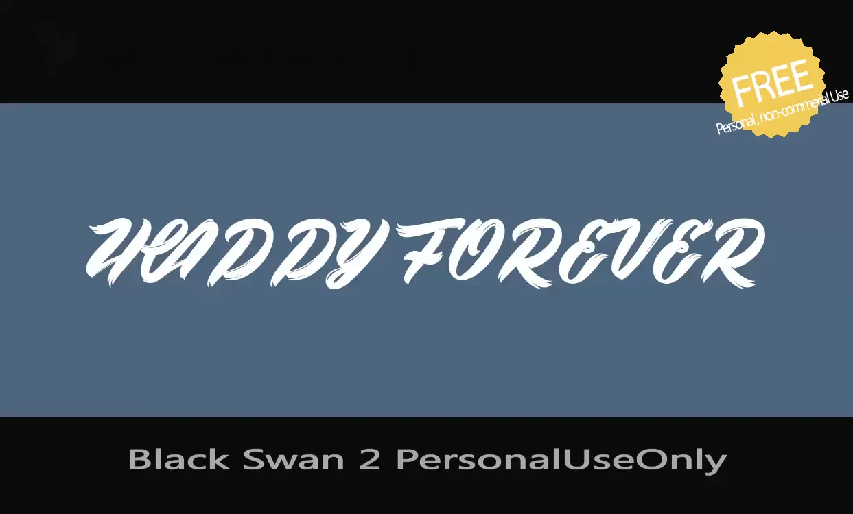 「Black-Swan-2-PersonalUseOnly」字体效果图